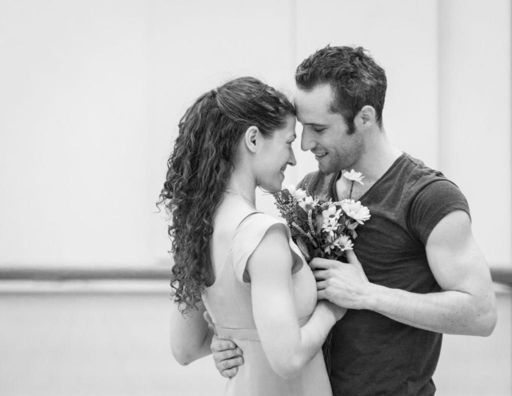 2. C.Richardson and F.Voranger rehearsing David Dawson's "Giselle", photo: Ian Whalen