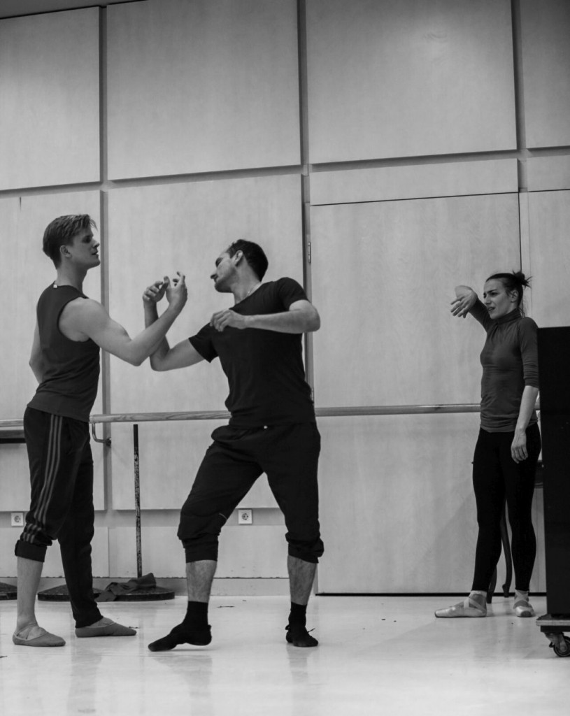 5. L.Zuschlag, J.Bubeníček and K.Aleksova, rehearsal of “Doctor Zhivago”, chor.: J.Bubeníček, SNG Opera in Balet Ljubljana © O.Bubeníček 2016
