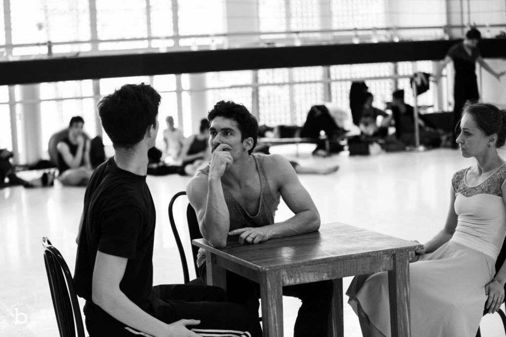 7. L.Žiher, P.Đorčevski and T.Kmetec, rehearsal of “Doctor Zhivago”, chor.: J.Bubeníček, SNG Opera in Balet Ljubljana © O.Bubeníček 2016