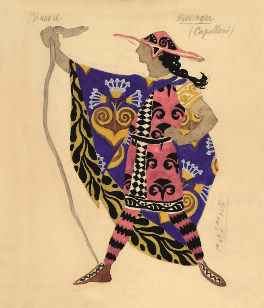 3. Costume design for the bard Eurytos from “Phaedre“, chor.: I.Rubinstein 1923 © BnF, département de la Musique, Bibliothèque-musée de l’Opéra