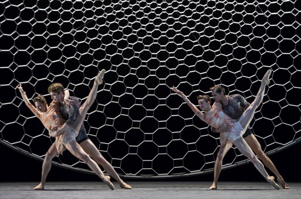 1. F.Dell'Aria, J.Fraser, E.Wisenberg and D.Slavkovský, “disTANZ” by F.Portugal, Ballet Zurich 2017 © G.Batardon