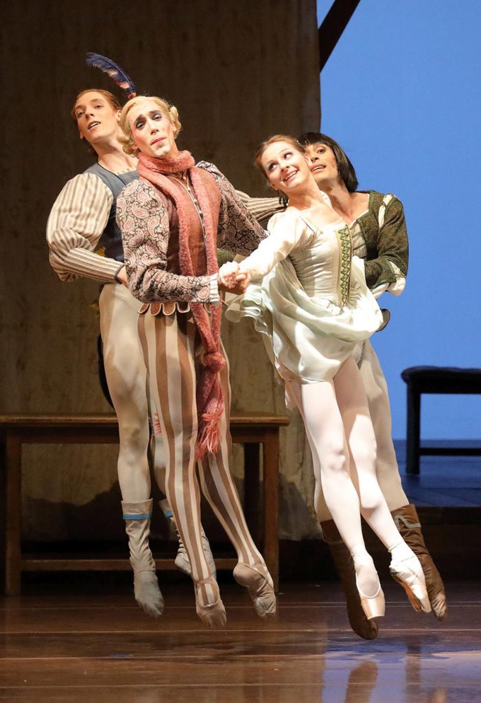 7. J.Cook, J.Amo, E.Kruteleva and T.Mikayelyan, “The Taming of the Shrew” by J.Cranko, Bavarian State Ballet 2017 © W.Hösl 