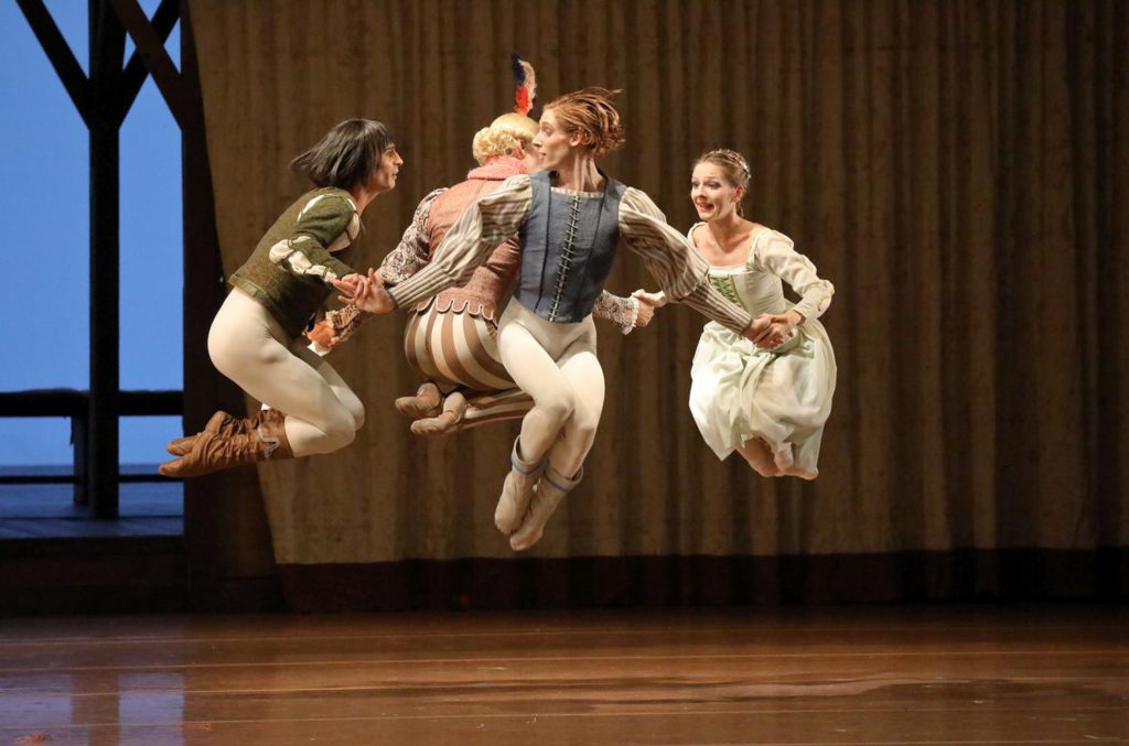 3. T.Mikayelyan, J.Cook, E.Kruteleva and J.Amo, “The Taming of the Shrew” by J.Cranko, Bavarian State Ballet 2017 © W.Hösl 