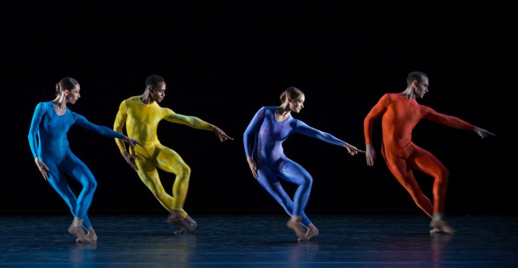 6. J.Thirault, R.Arts, S.Dvořák and P.Handschin, “Polish Pieces” by H.van Manen, Ballett am Rhein 2018 © G.Weigelt