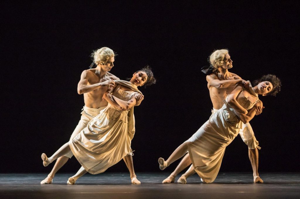 15. M.Geilings, M.Maeda, D.Slavkovský and A.Soleti, “Sechs Tänze” by J.Kylán, Ballet Zurich 2019 © G.Bartadon