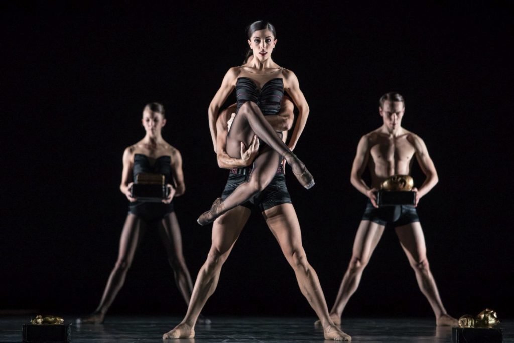 9. M.Willems, C.Perotta Altube, E.Berlanga and D.Mulligan, “Stepping Stones” by J.Kylán, Ballet Zurich 2019 © G.Bartadon