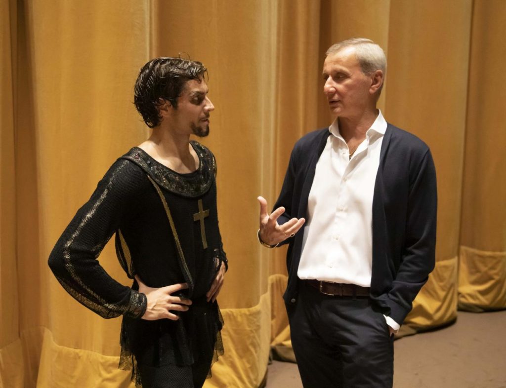 1. I.Tsvirko and M.Vaziev after a performance of “Ivan the Terrible”, “Ivan the Terrible” by Y. Grigorovich, Bolshoi Ballet 2019 © Bolshoi Ballet / G.Uféras 