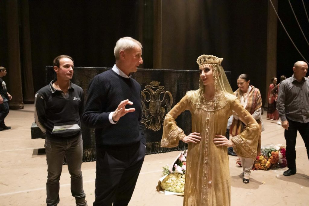 2. M.Vaziev and S.Zakharova after a performance of “Ivan the Terrible”, “Ivan the Terrible” by Y.Grigorovich, Bolshoi Ballet 2019 © Bolshoi Ballet / G.Uféras 