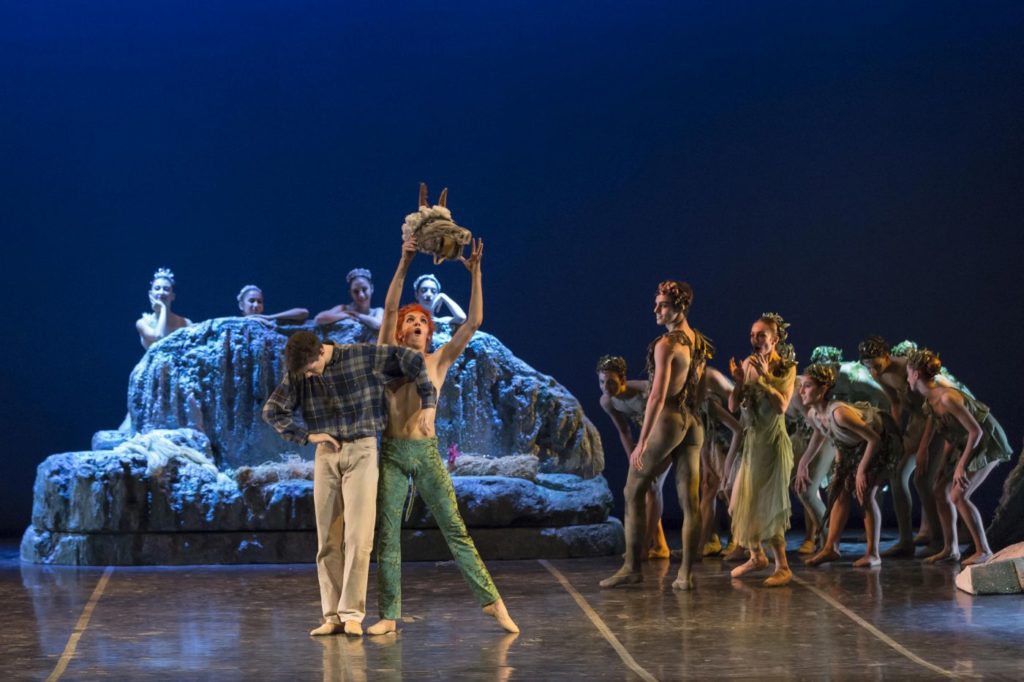 2. V.Marisca (Bottom), A.Vinci (Puck), G.Starace (Oberon), C.Onesti (Titania), and ensemble, “A Midsummer Night's Dream” by A.Delle Monache, Teatro dell’Opera di Roma Ballet School 2014 © Y.Kageyama