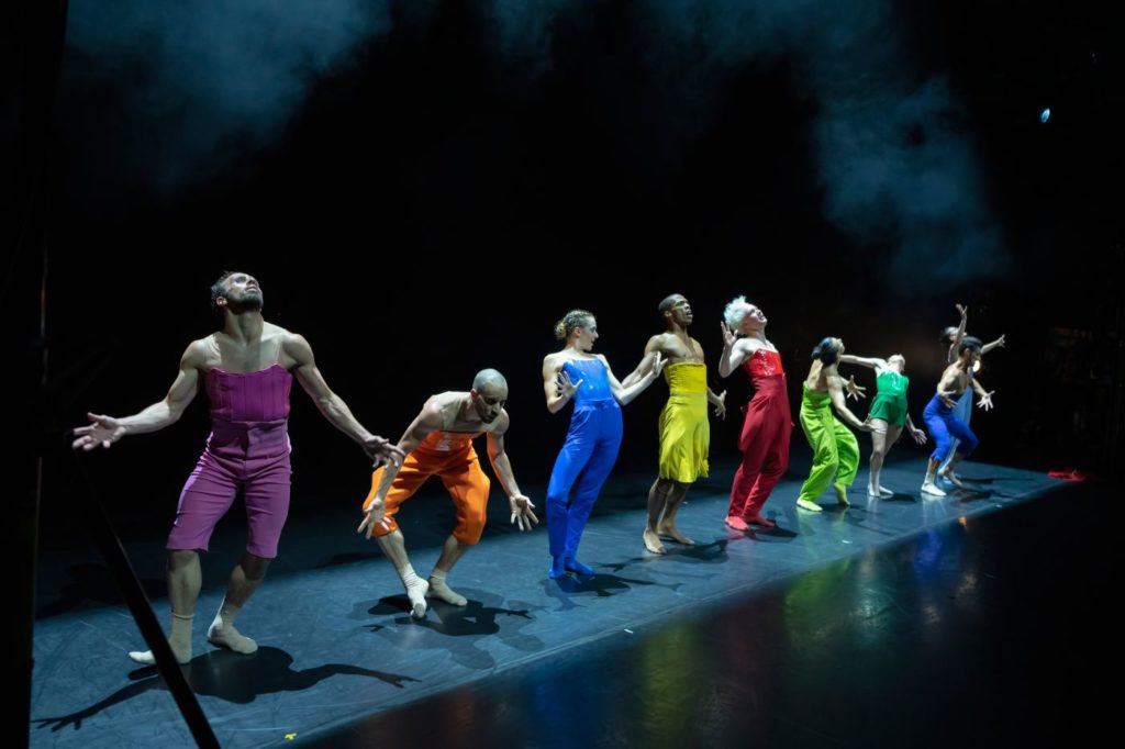 1. E.Nunes, O.Alonso, S.Vervaecke, C.Blanco, V.Ketelslegers, A.Fernández, A.Tavares, J.Toscano, and S.Tozzi, “Blitirí” by G.Montero, Ballet of the State Theater Nuremberg 2021 © J.Vallinas