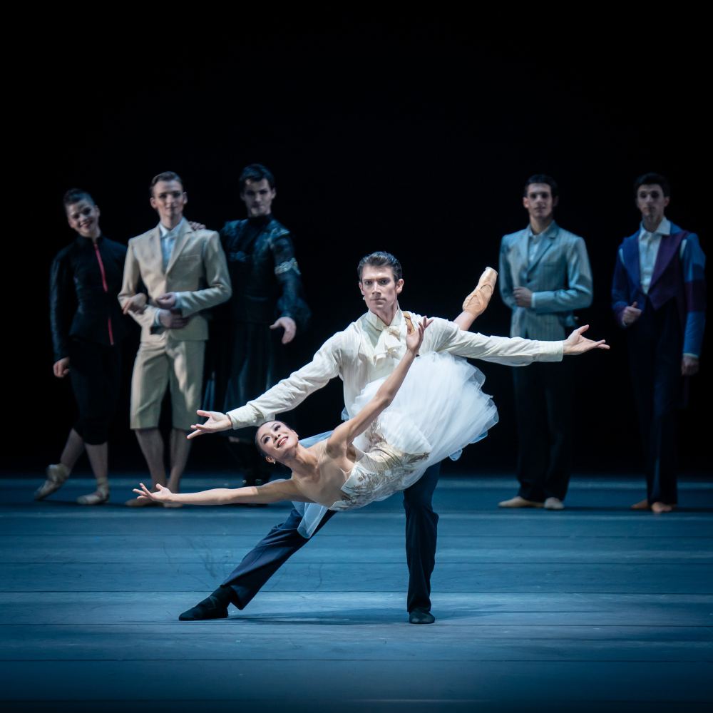 14. H.-J.Kang (Princess Aurora), B.Saye (Prince Désiré), and ensemble, “The Sleeping Beauty” by M.Schläpfer and M.Petipa, Vienna State Ballet 2022 © Vienna State Ballet / A.Taylor