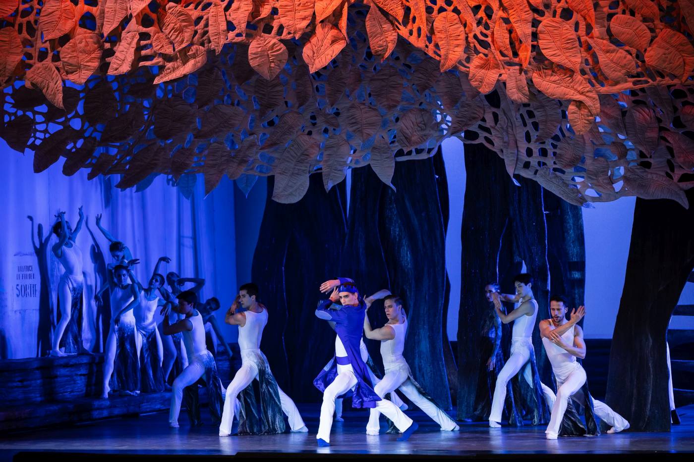 4. Á.Balázsi Gergő (Prince) and ensemble, “The Wooden Prince” by L.Velekei, Hungarian National Ballet 2023 © A.Nagy / Hungarian State Opera 