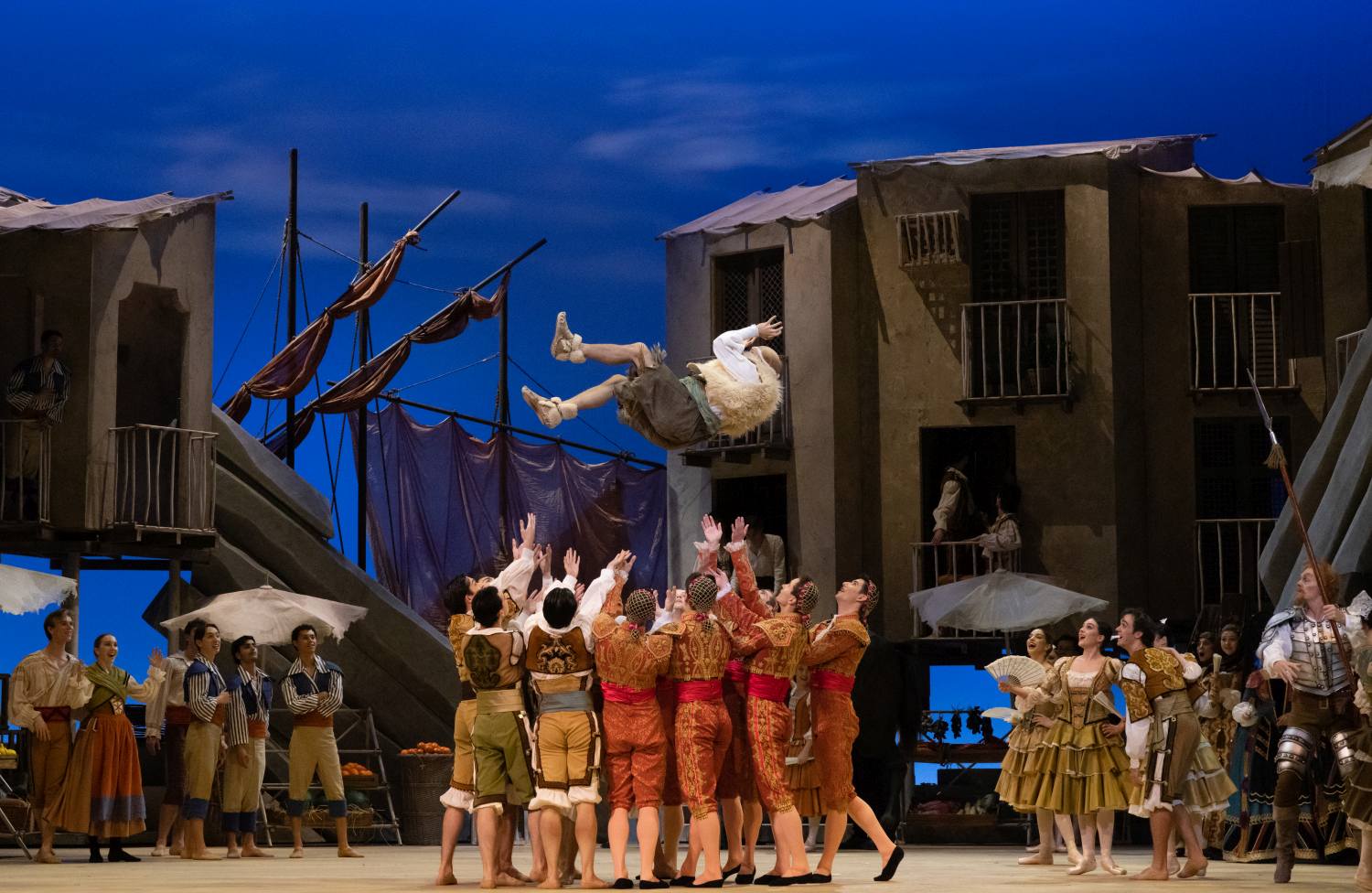 8. T.Coleman (Sancho Panza) and ensemble, “Don Quixote” by R.Nureyev after M.Petipa, The Australian Ballet 2023 © R.Lantry