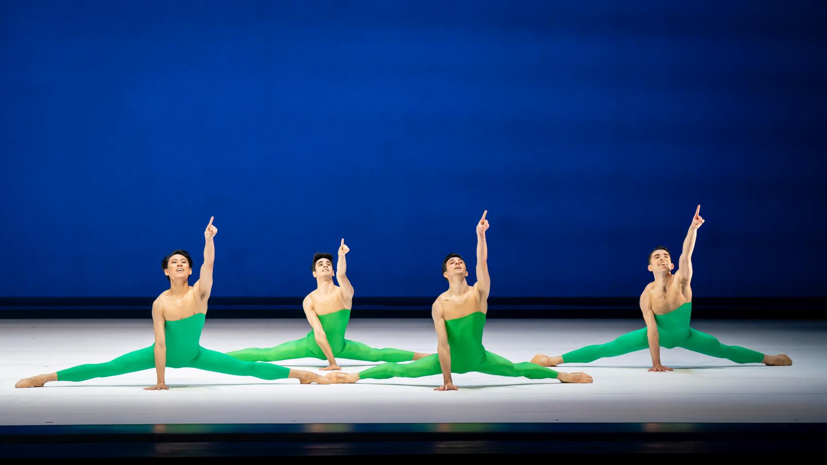 9. J.Nakamura, J.G.Cabrera, T.Hayden, and F.-E.Lavignac; “Goldberg-Variationen” by H.Spoerli, Vienna State Ballet 2023 © Vienna State Ballet / A.Taylor 